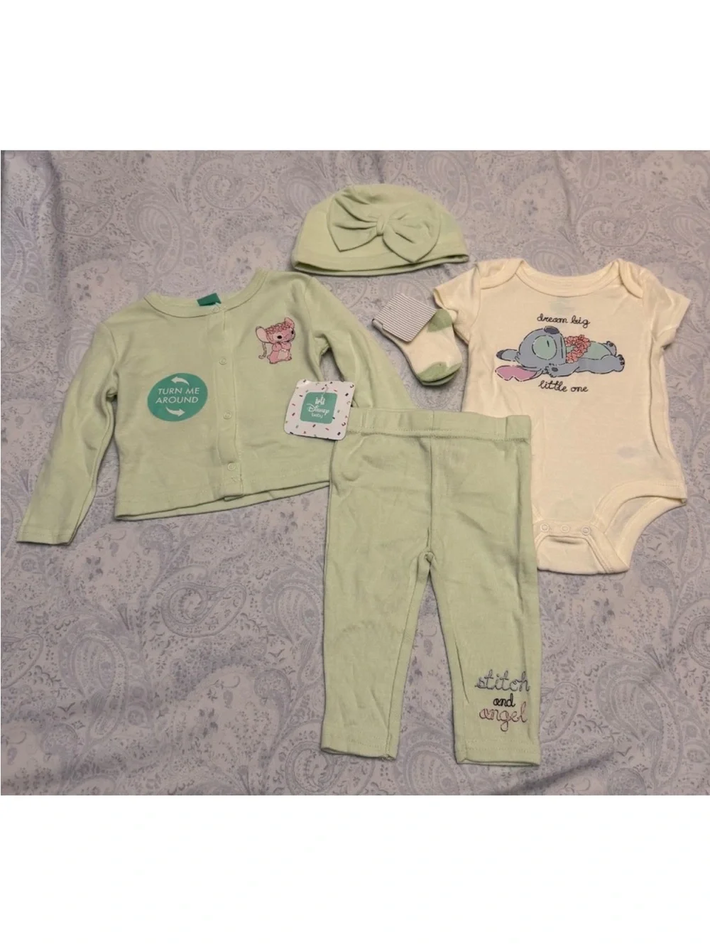 Disney Baby Stitch & Angel Infant 5 Piece Set